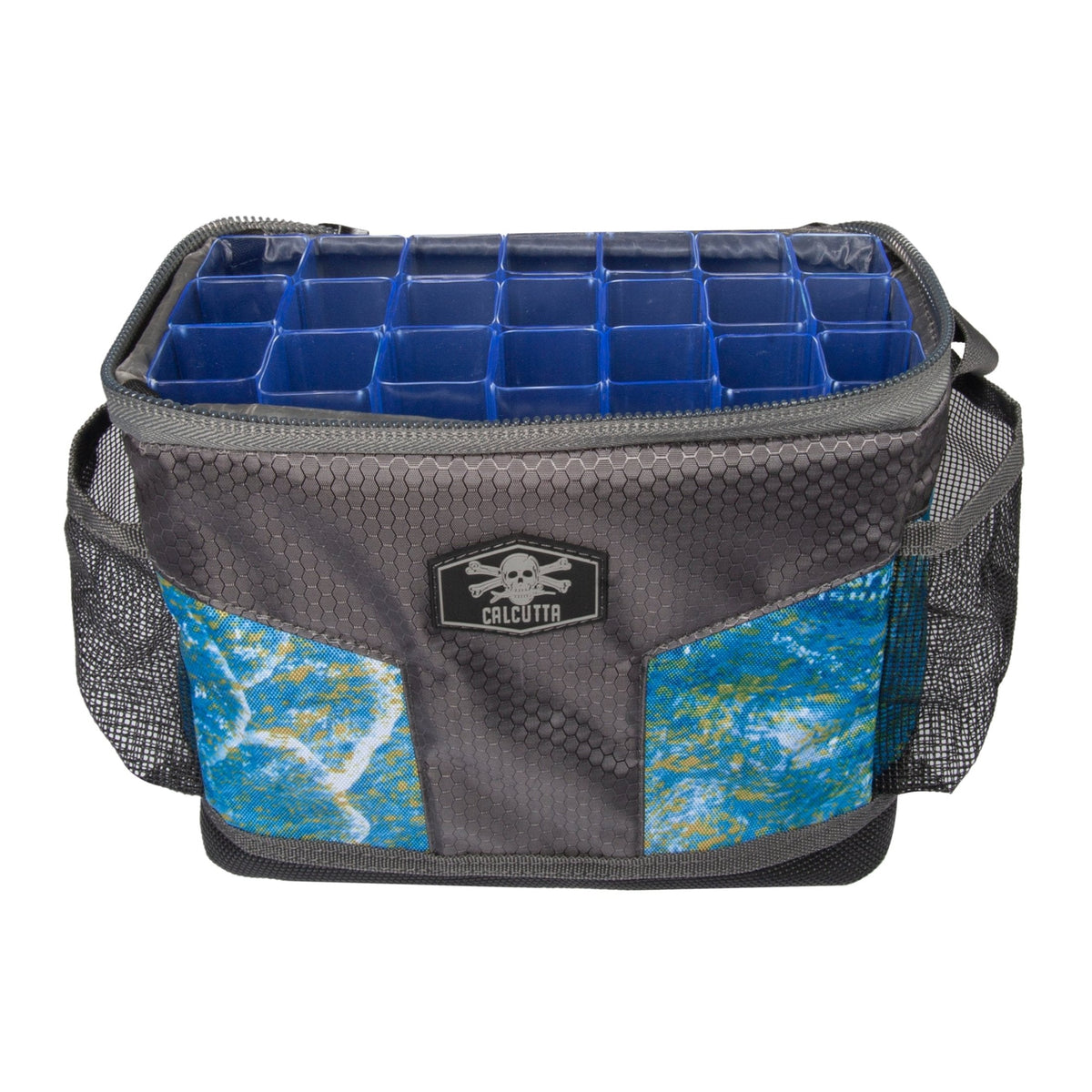 Calcutta jig bag with plastic lure tubes