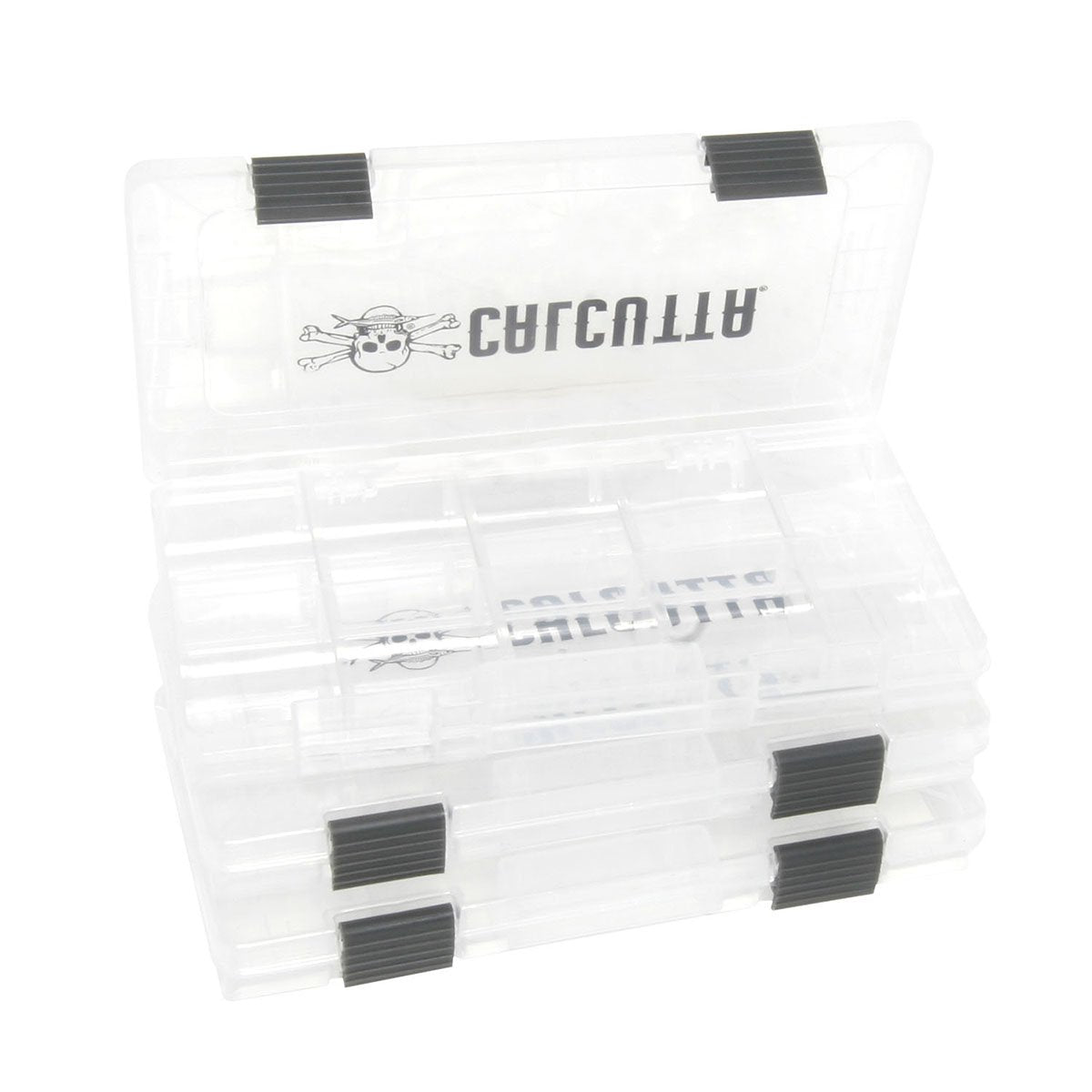 Calcutta tackle trays with two latches